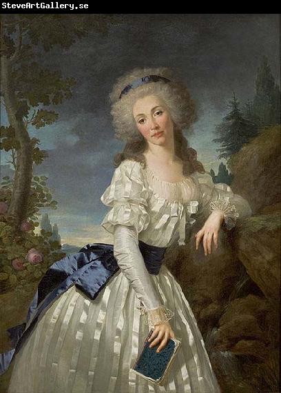 Antoine Vestier Portrait of a Lady with a Book, Next to a River Source